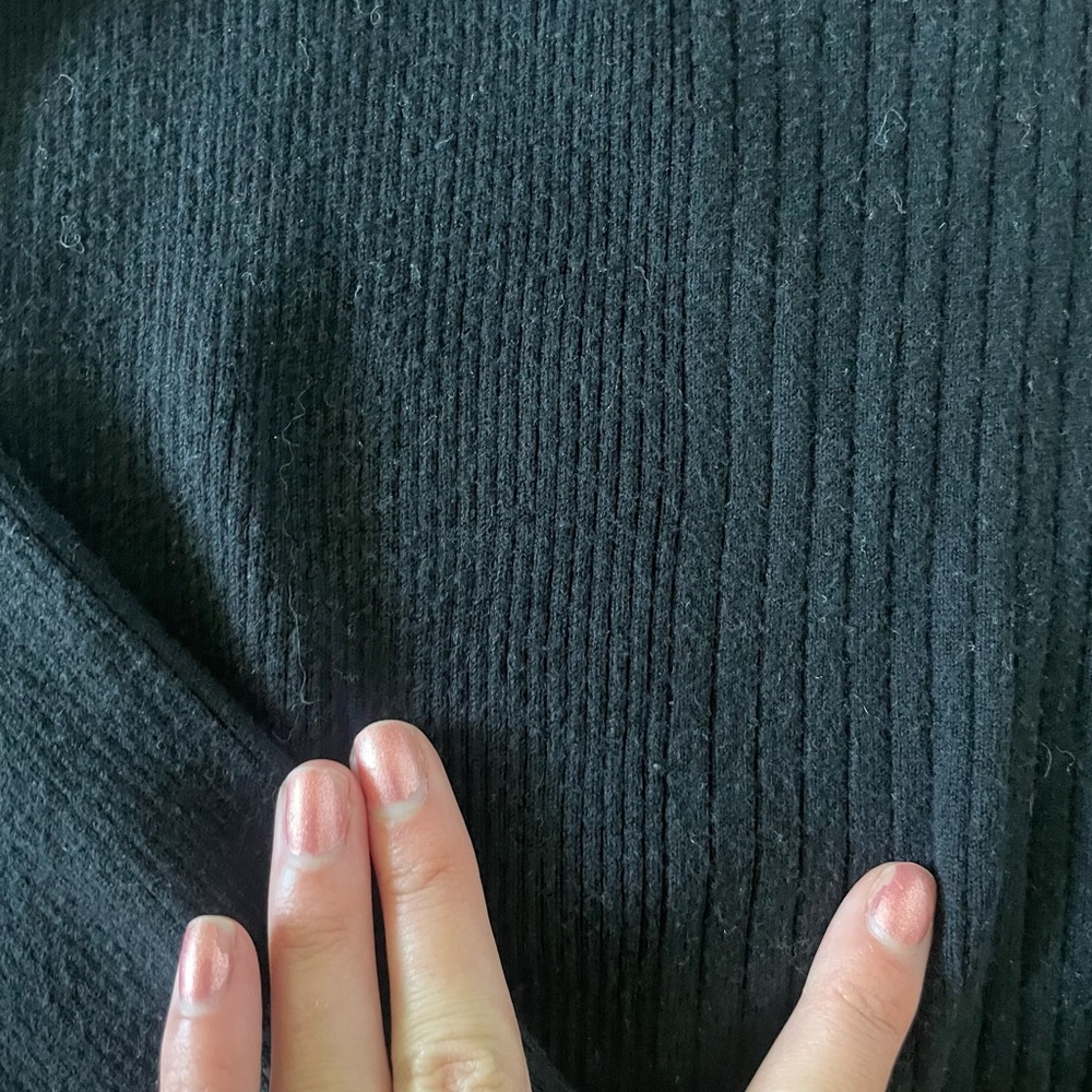 Frame Black Ribbed Sweater Top - Picture 5 of 5